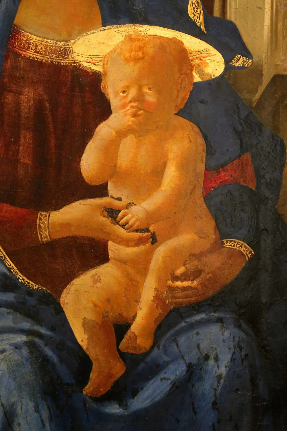 Polittico di Pisa - Madonna col Bambino e angeli, National Gallery, Londra, dettaglio
